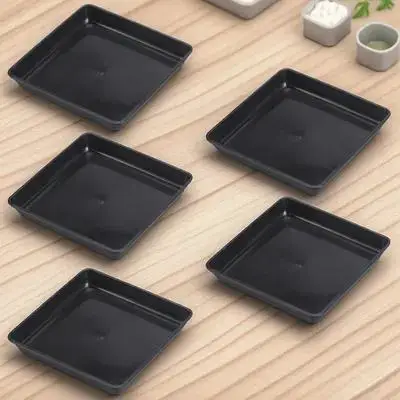 

5Pcs Plastic Flower Pot Trays Sturdy Square Plant Pot Pallets for Indoor Outdoor Garden Use Square Watering Tray