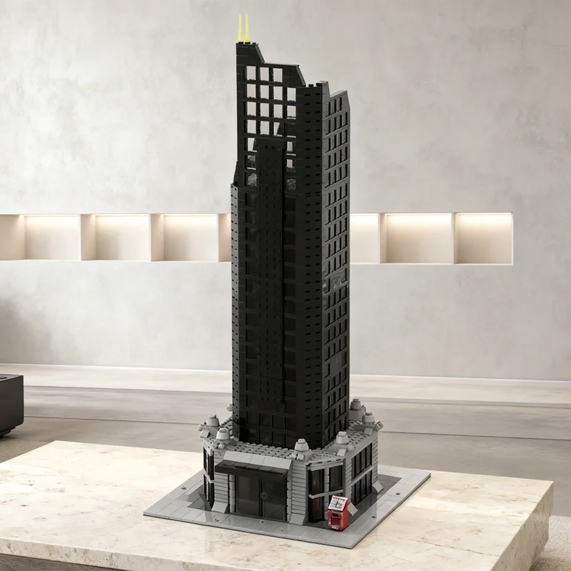 1538pcs MOC Super Heroes Marvelal Oscorp Tower Model Building Blocks Christmas Gift Toys Architecture Art DIY Idea Birthday 3D