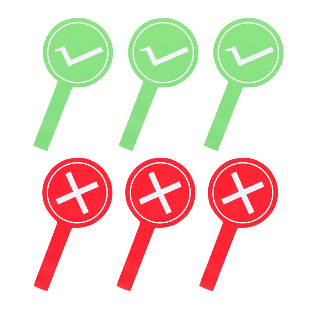 Hand Holding Toy Teacher Judging Board Game Paddle Auction Paddles School Voting Vote Party Answer Prop Handheld White