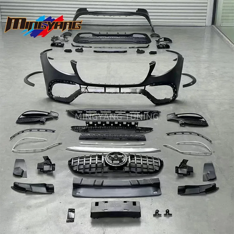

Modification PP Plastic GLE63 Style Body Kit Conversion Car Bumpers 2015-2018 for GLE W166 Bodykit