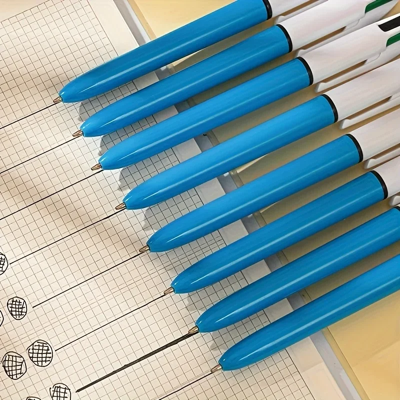 4in1 4 ألوان قلم حبر جاف قابل للسحب مع 1.0 مللي متر نقطة متوسطة قلم حبر جاف ملون الكتابة القرطاسية هدية حفلة