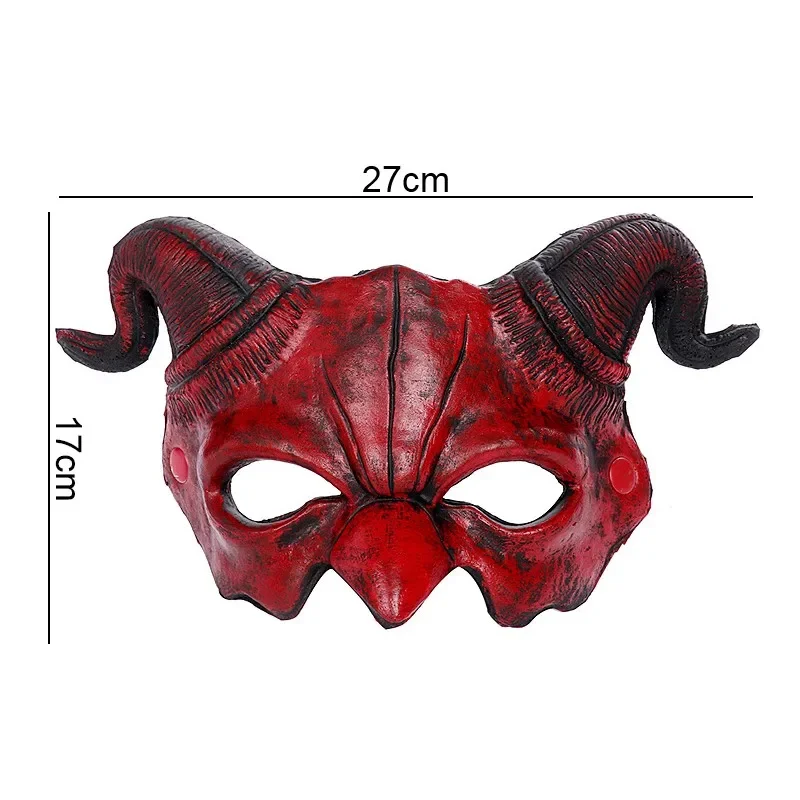 Demi-Masque Démon à Cornes – Masque d'Horreur – photo 1