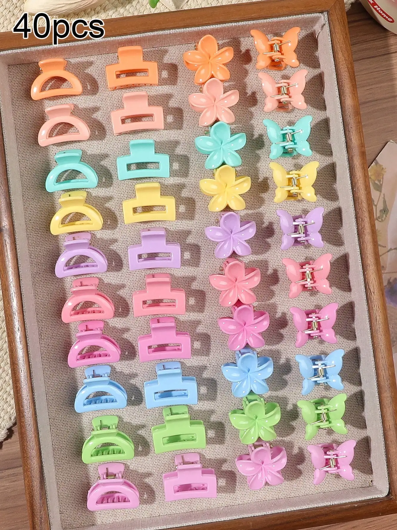 40 Stück langlebige Mini-Haarklammern, ideal für Kinder und Erwachsene, zur Haarstyling-Dekoration, zum Befestigen von Ponyfransen, mit starkem Halt, Multifunktions-Klemmklammern – Detail 22