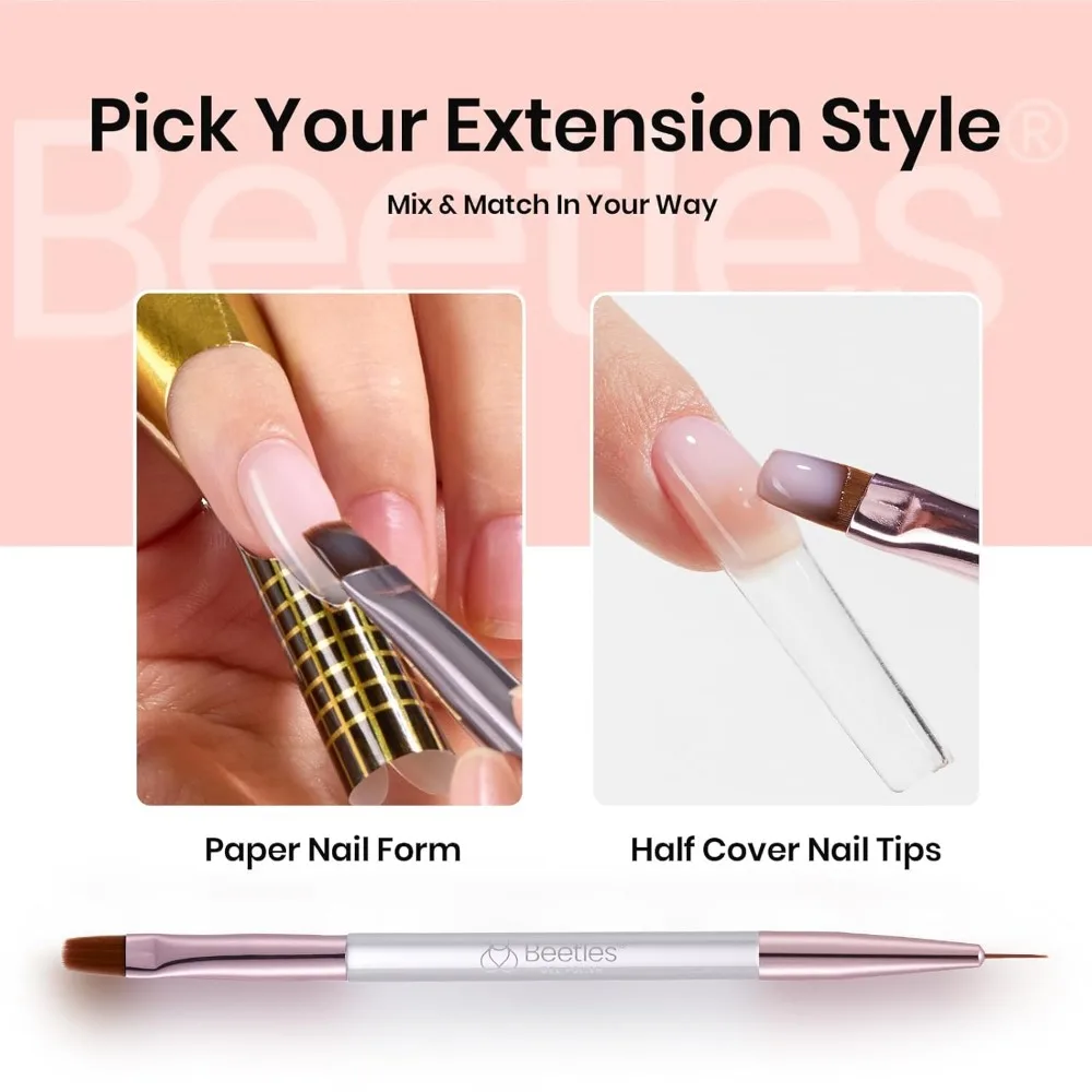 Professional Nail Extension Kit with 3 Neutral Gels, 9-in-1 Builder Gel for Salon Use, UV LED Cured