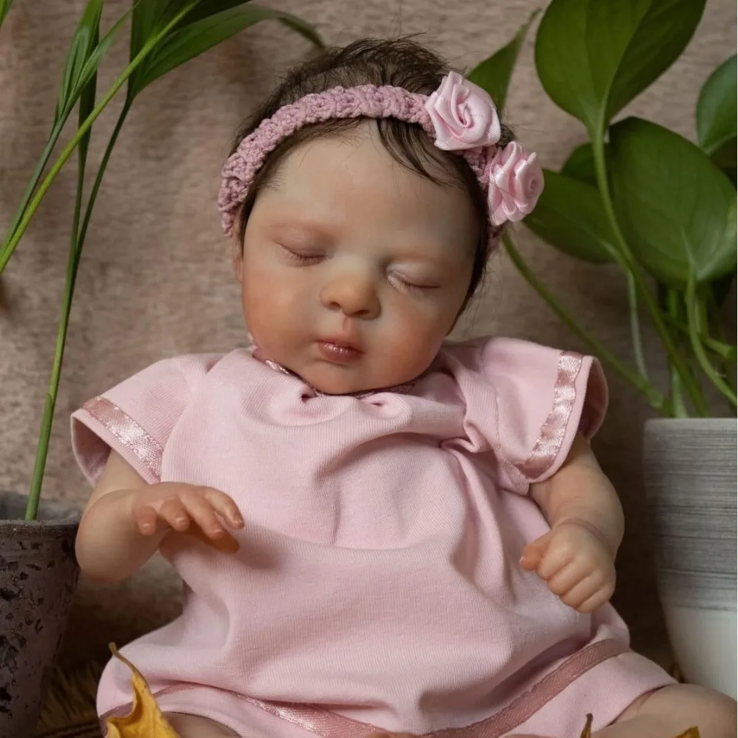 10inch Mini Cuddly Bebe Reborn Girl Soft Body Silicone Doll 25 cm Collectible Lifelike Realistic Art Reborn Dolls muñecas reborn