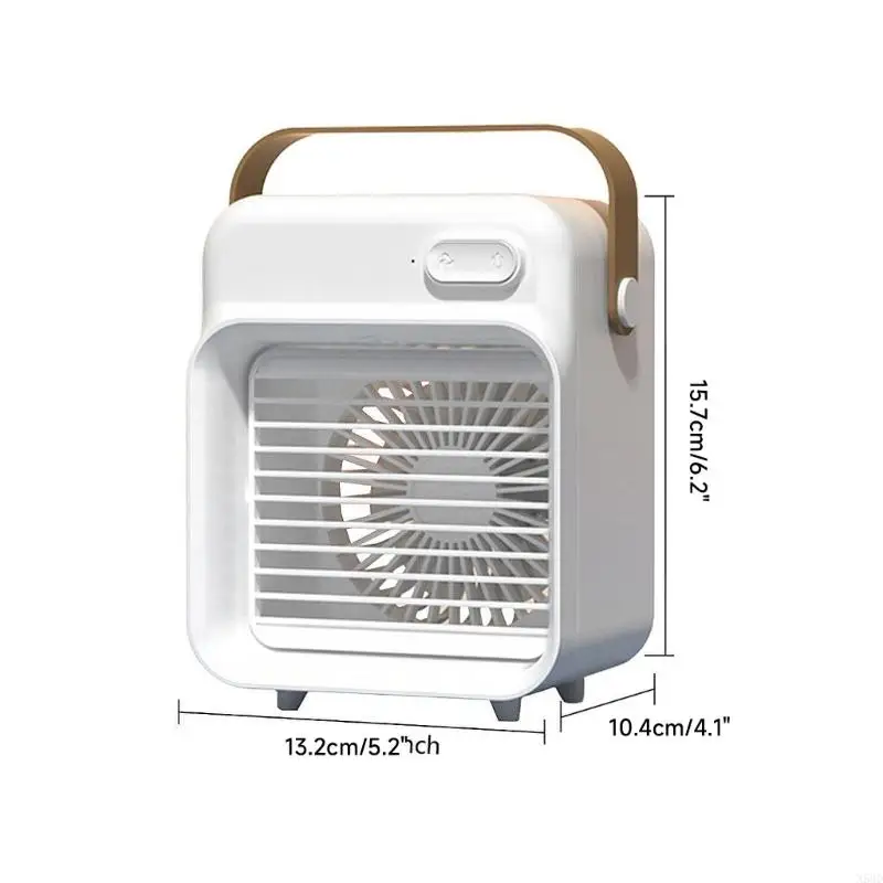 3つの風速でエアコンエアクーラーファン水冷却ファン充電式ポータブルベッドルームデスクトップオフィスカーN58D