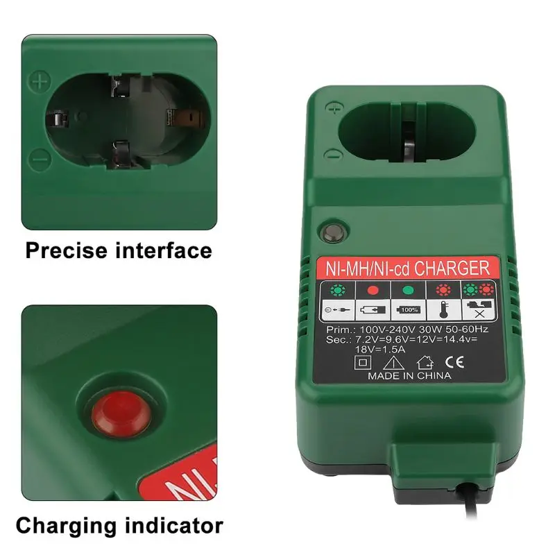 NI-CD&NI-MH Battery Charger For Makita PA12 DC1804 DC1822 DC1414 Cordless Tool With LED Indicator 7.2V-18V Adapter Replacement