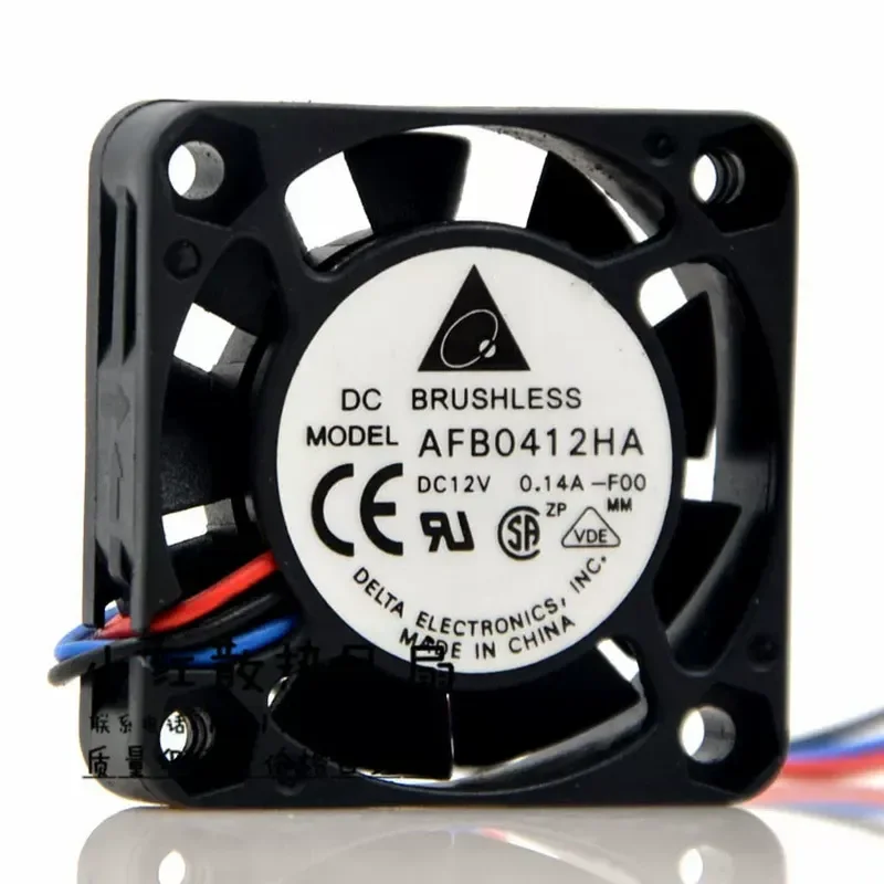For Delta AFB0412HA 4010 4CM 12V 0.14A 3-Wire Cooling Fan with Alarm and Speed Measurement Function