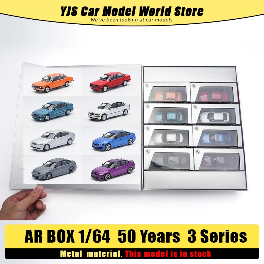 Almost Real AR BOX diecast model 1:64 50 Years 7 GENERATIONS 3 Series 8 sets of car model static ornaments collection