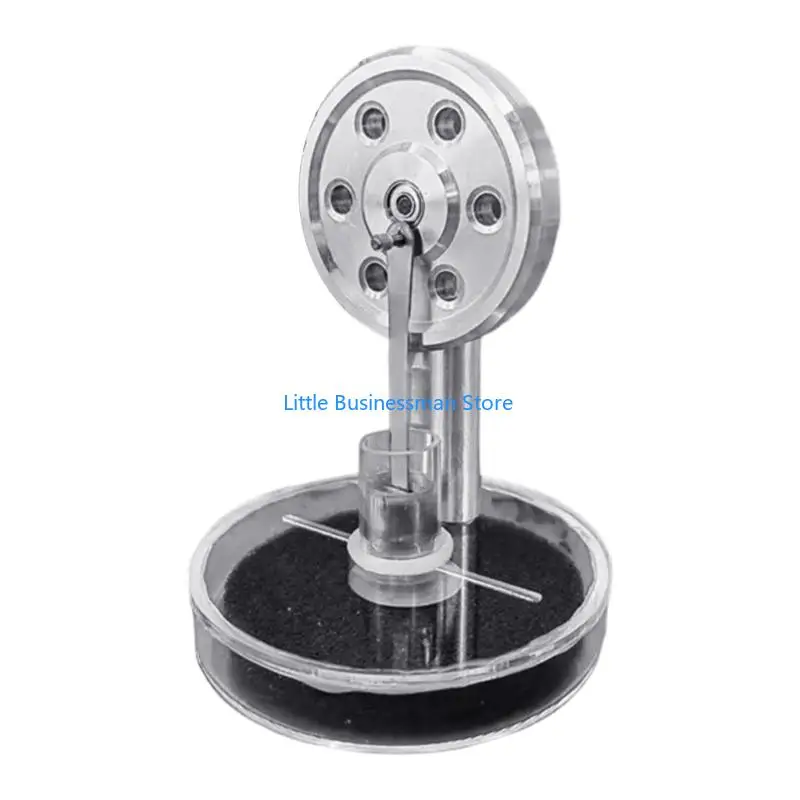 Low Temperature Stirling Engine Model Metal Zinc mixture Wheel And Mirror Base For Physics Learning And Gift Giving M76A