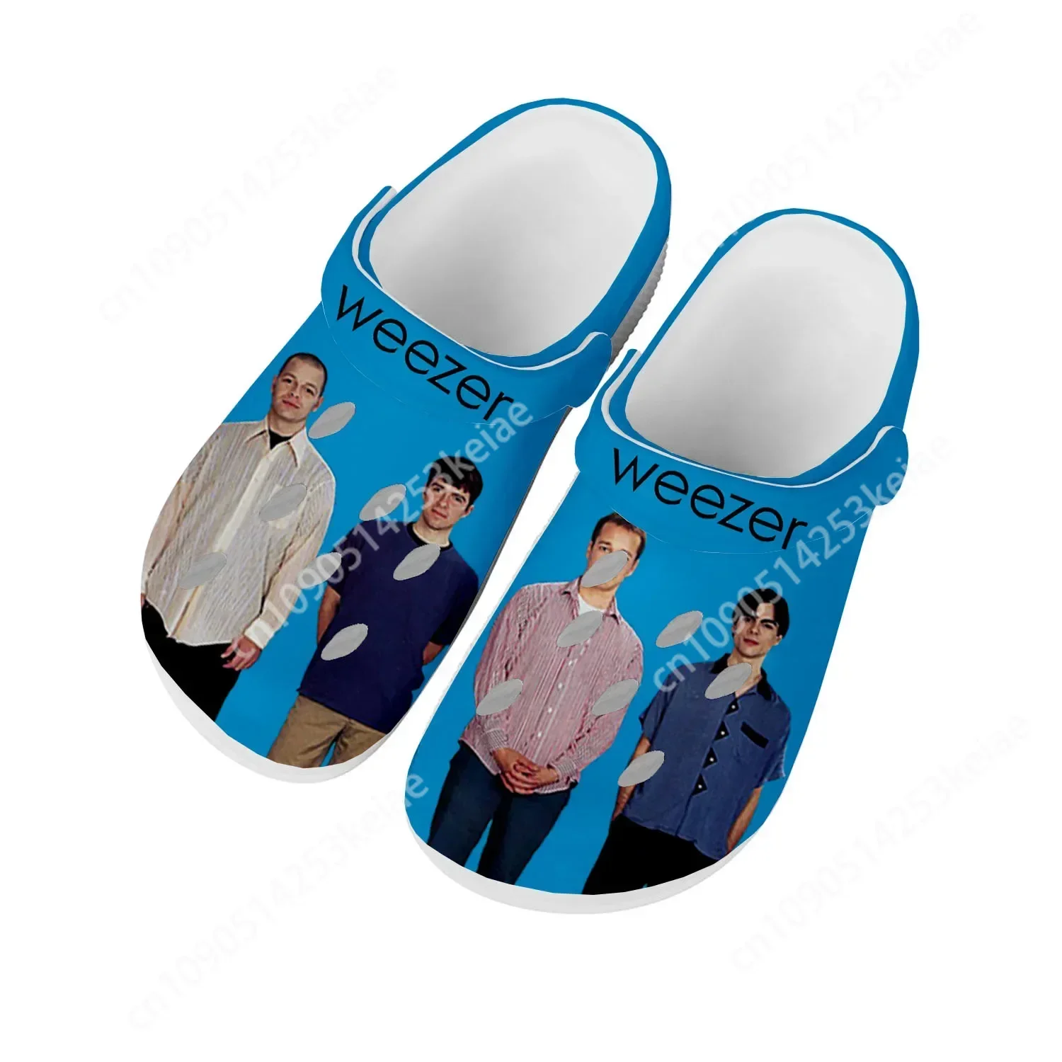 Weezer Pop Rock Band Home Clogs Custom Water Shoes Mens Womens Teenager Shoe Garden Clog Breathable Beach Hole Slippers White