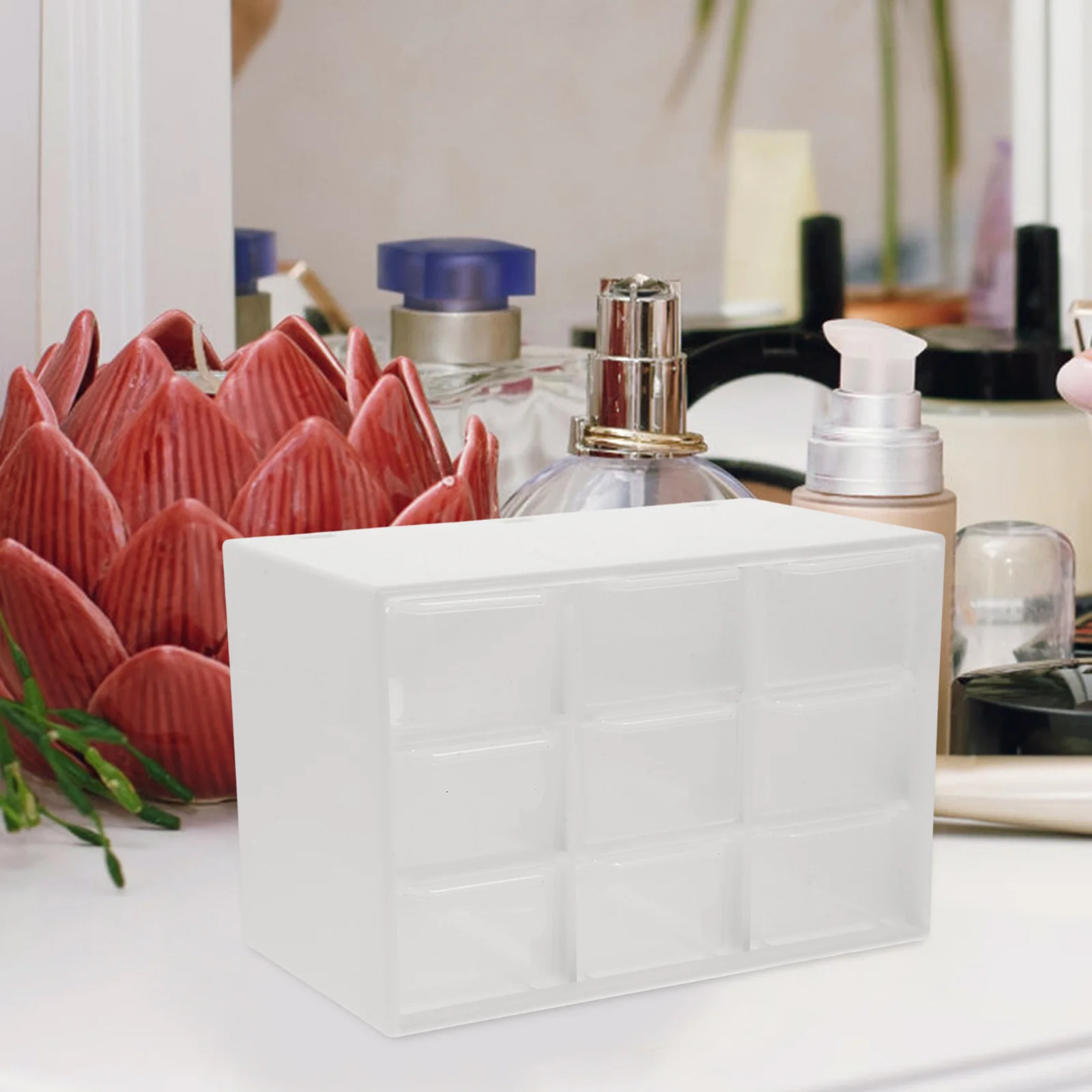 

2Pcs Desk Drawer Organizer Box Layered Desktop Drawer Storage Units for Office Bedroom Desktop Office Supplies Organizer