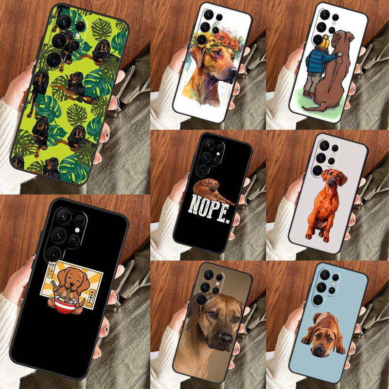 Rhodesian Ridgeback Dog Case For Samsung Galaxy S23 Ultra S22 Plus S21 Ultra S20 FE S9 S10 Note 10 20 Ultra Cover