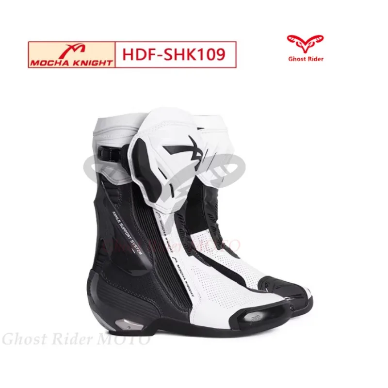 MOCHA Knight Motorcycle boots Riding Competitive Track Boots Rally Boots Men Women Locomotive Shoes Summer Breathable Anti-drop