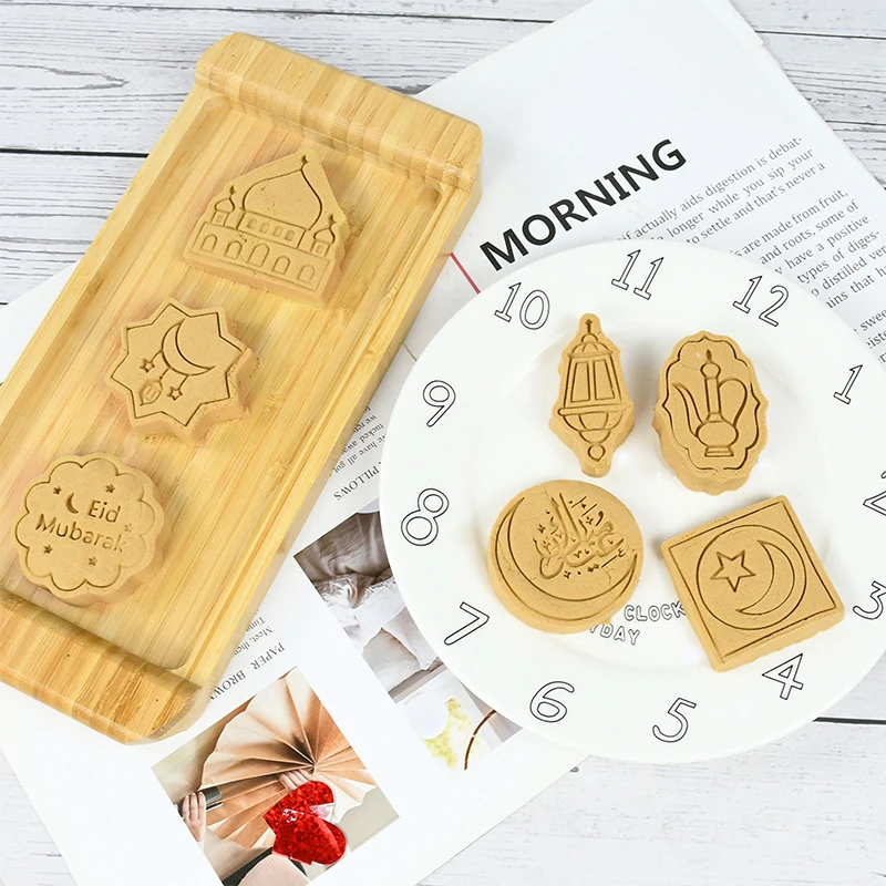 Eid Mubarak Biscuuit Mold Moon Star Cookie Cutter DIY Cake Baking Tools Islamic Muslim Ramadan Kareem Party Home Decor Supplies