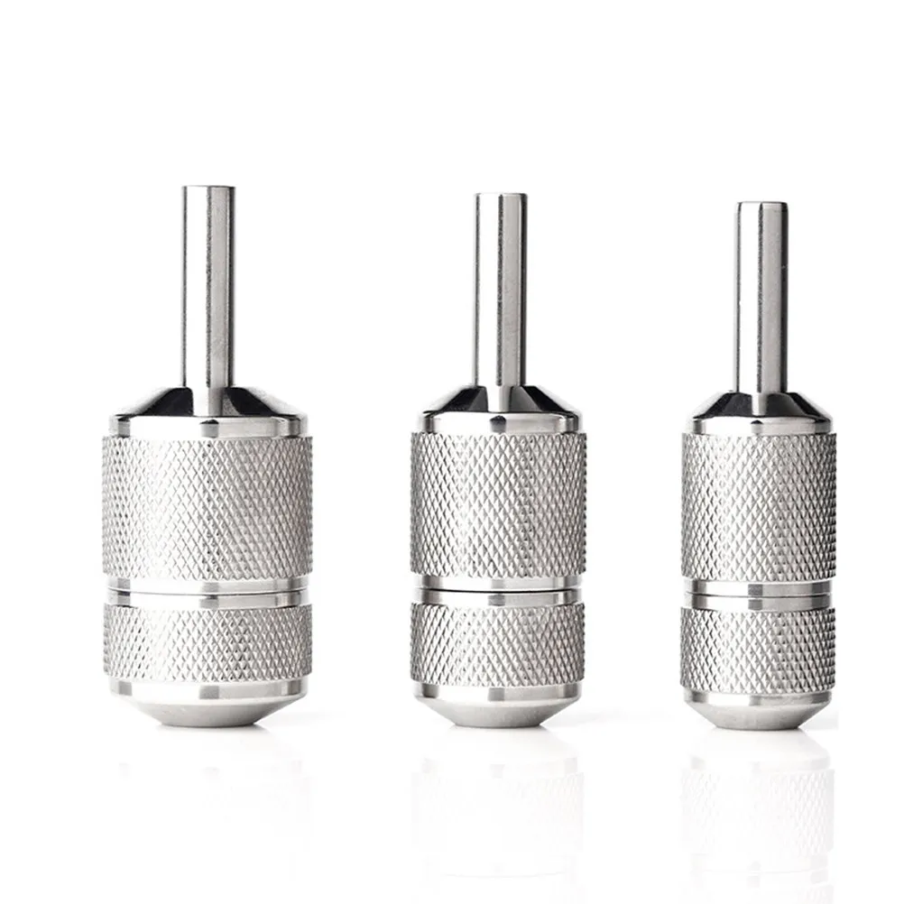 22Mm Self-Locking Machine Handle Stainless Steel Tattoo Machine Grip Ergonomic Anti-Slip Design Precision Fit for Needle Control