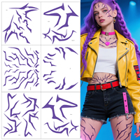 New K-Pop Demon Hunters Temporary Tattoos - Rumi & Jinu Set for Cosplay & Christmas | HUNTR/X & Saja Girl Boys Designs