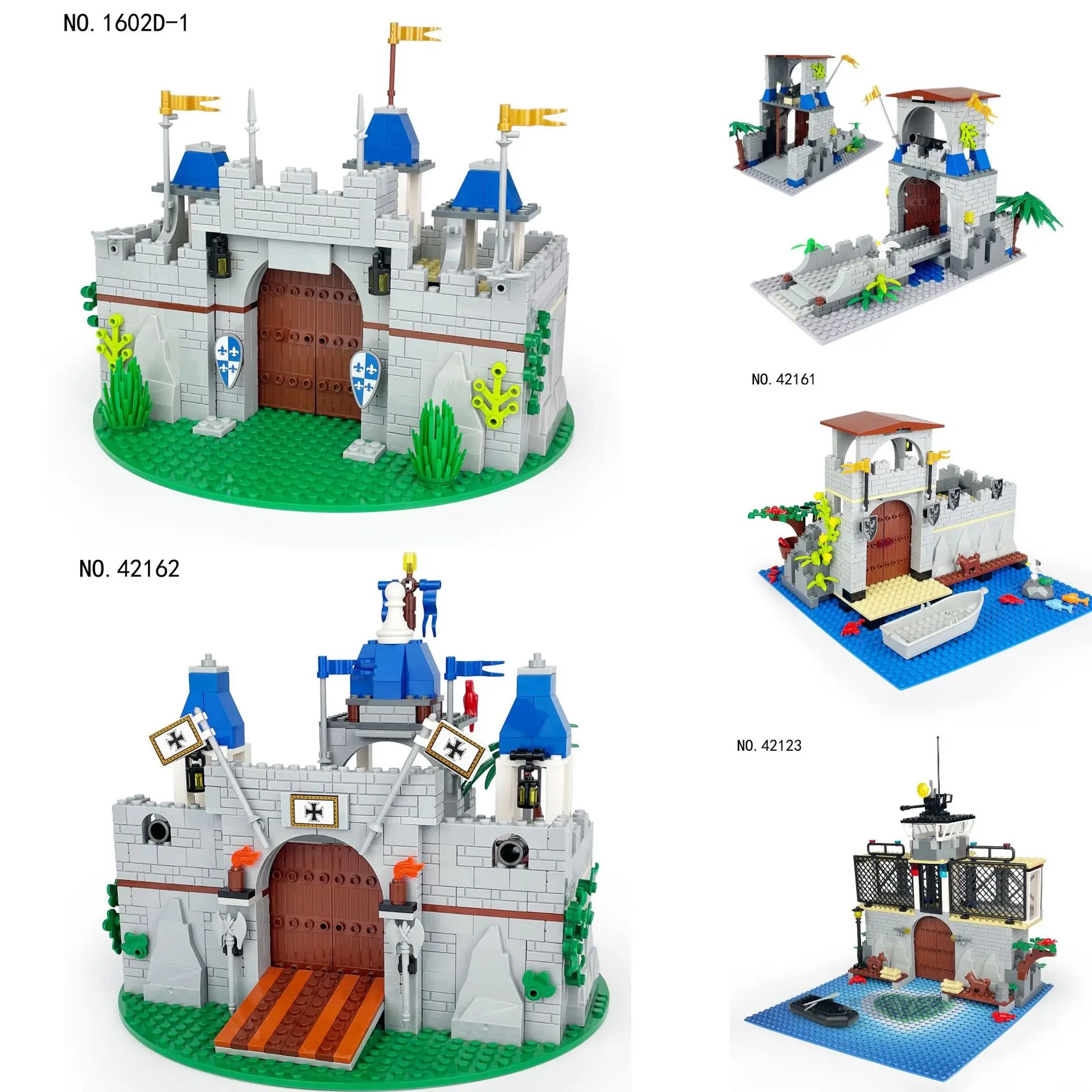 

Creative Middle Century Castle Military Fortress Moc Scene Accessories Building Blocks Bricks Toys Gifts for children