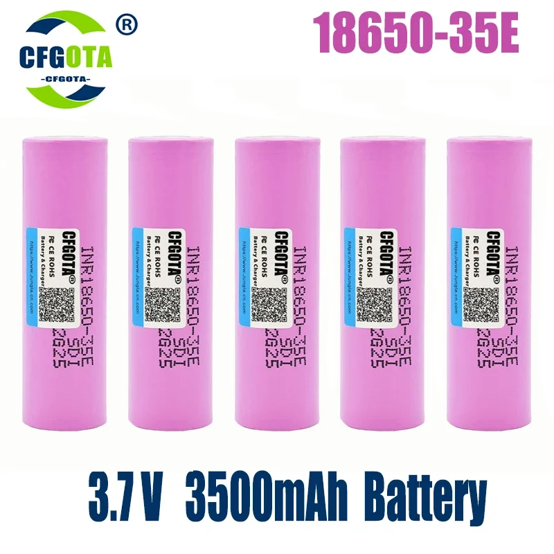 18650 Battery 35E 3.7V 3500mAh Discharge 18650 Li-ion Battery 3.7v INR18650-35E Rechargable Battery for Flashlight