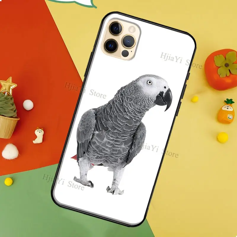 African Grey Parrot Soft TPU Cover For iPhone 13 12 Mini 11 14 Pro Max XS 6S 7 8 Plus 5S SE 2020 X XR Phone Case