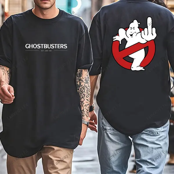 Camiseta con estampado clásico de Ghostbuster, Tops Mad Engine, camiseta de manga corta Heather para hombre, camiseta de verano de manga corta con cuello redondo para hombre