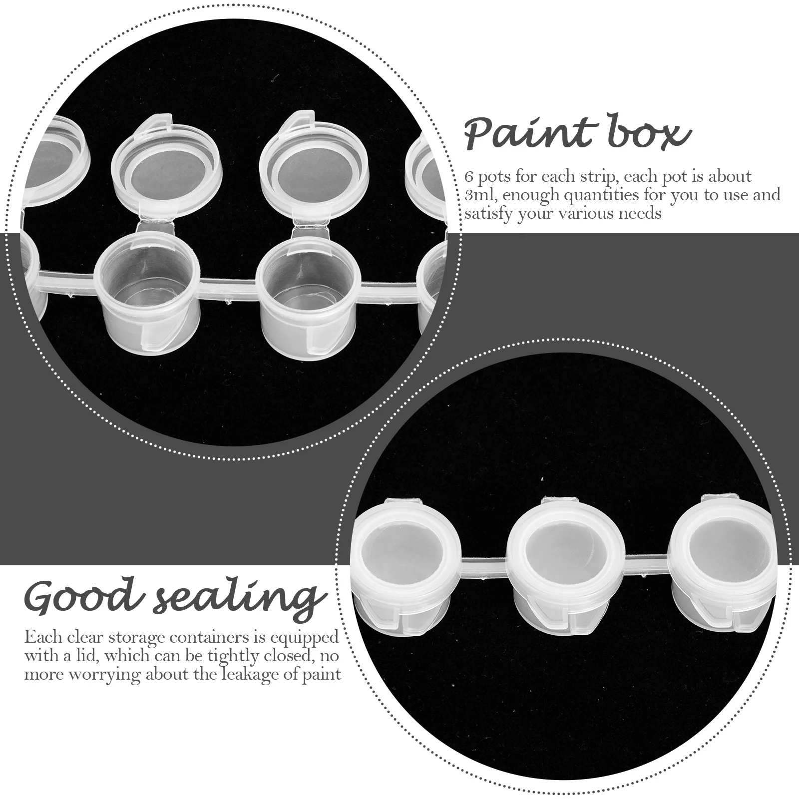40 قطعة من شرائط الطلاء، حاويات تخزين من البولي إيثيلين، غطاء شفاف، صندوق أصباغ متين للوازم المدرسية، أكواب صبغات اللوحة