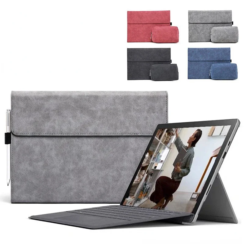 

Flip Cover Leather Case For Microsoft Surface Pro 6 5 4 3 7 Plus X 8 9 Tablet Sleeve For Surface Go 1 2 3 Pouch Case Stand