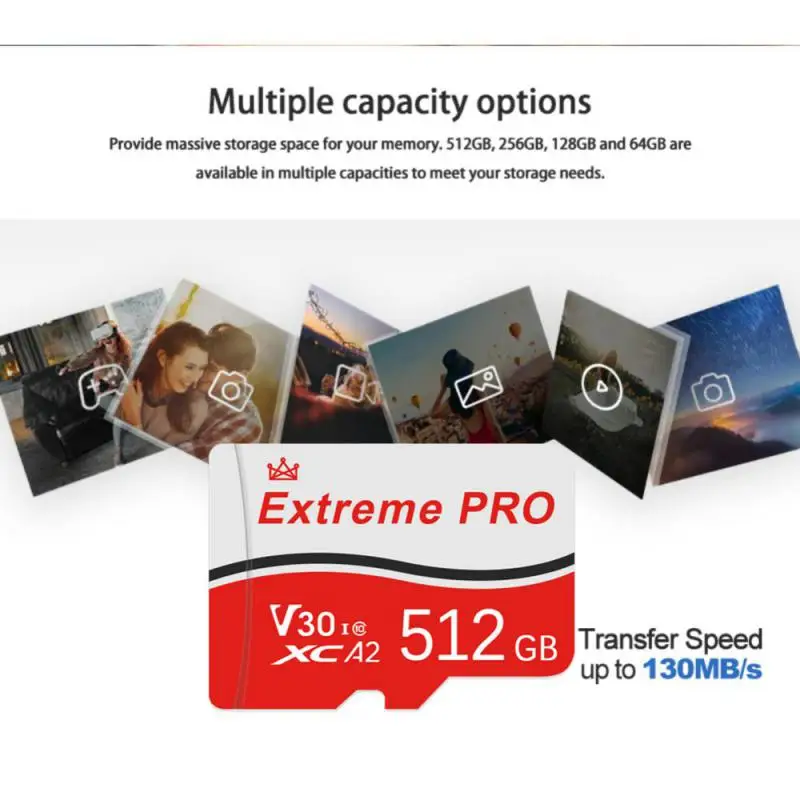 1TB V30 Mini SD Card 2TB 4K 256GB Original Flash Memory Card 128GB 64GB Memoria Micro TF SD Card For Phone Cam Drone