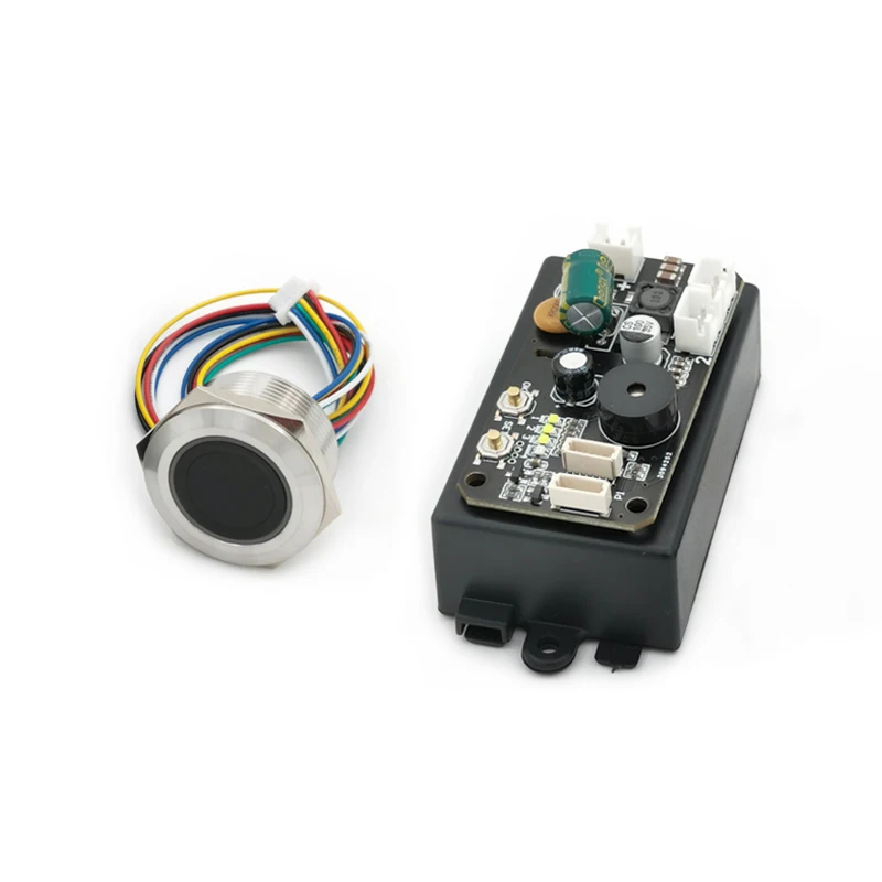 

DC30-75V 2 Relays KS220-L Fingerprint Control Board +R558 Admin/User Funtion Self-locking/Jog/Ignition Mode For Access Control