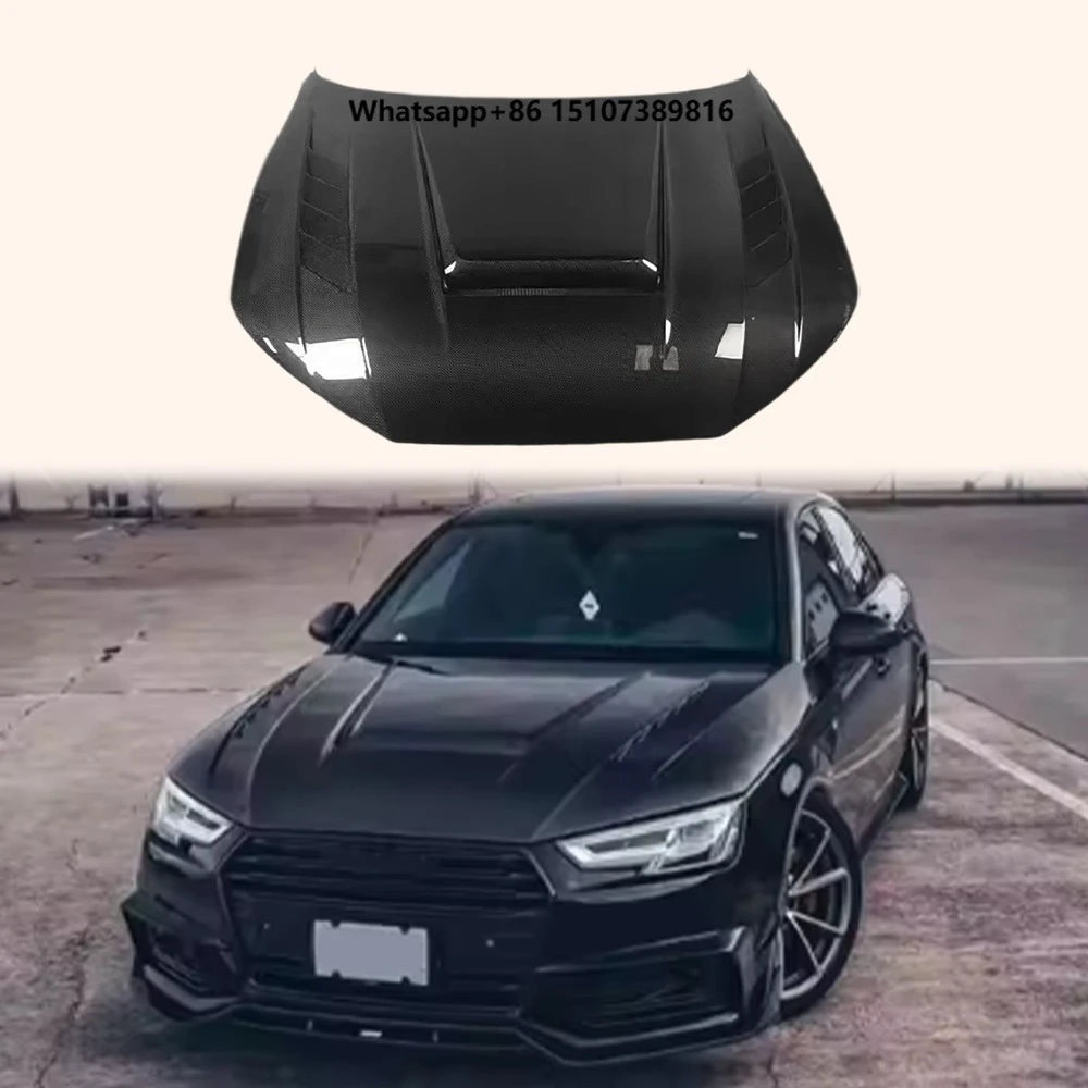 For A4 S4 RS4 B9 17-19 Carbon Fiber ADL Style Front Vented Cooling Hood