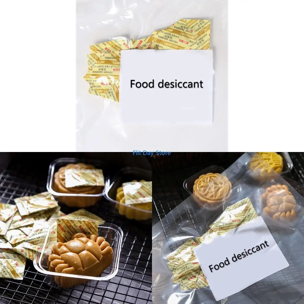 F92C Mooncake Desiccant 100 Bags Long Term Storage Saver CO2 Absorber
