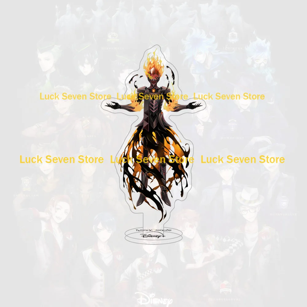 Twisted Wonderland Acrylic Stand Full Body Fantasy Themed Costume Vil Schoenheit Epel Felmier Malleus Draconia Silver Keychain