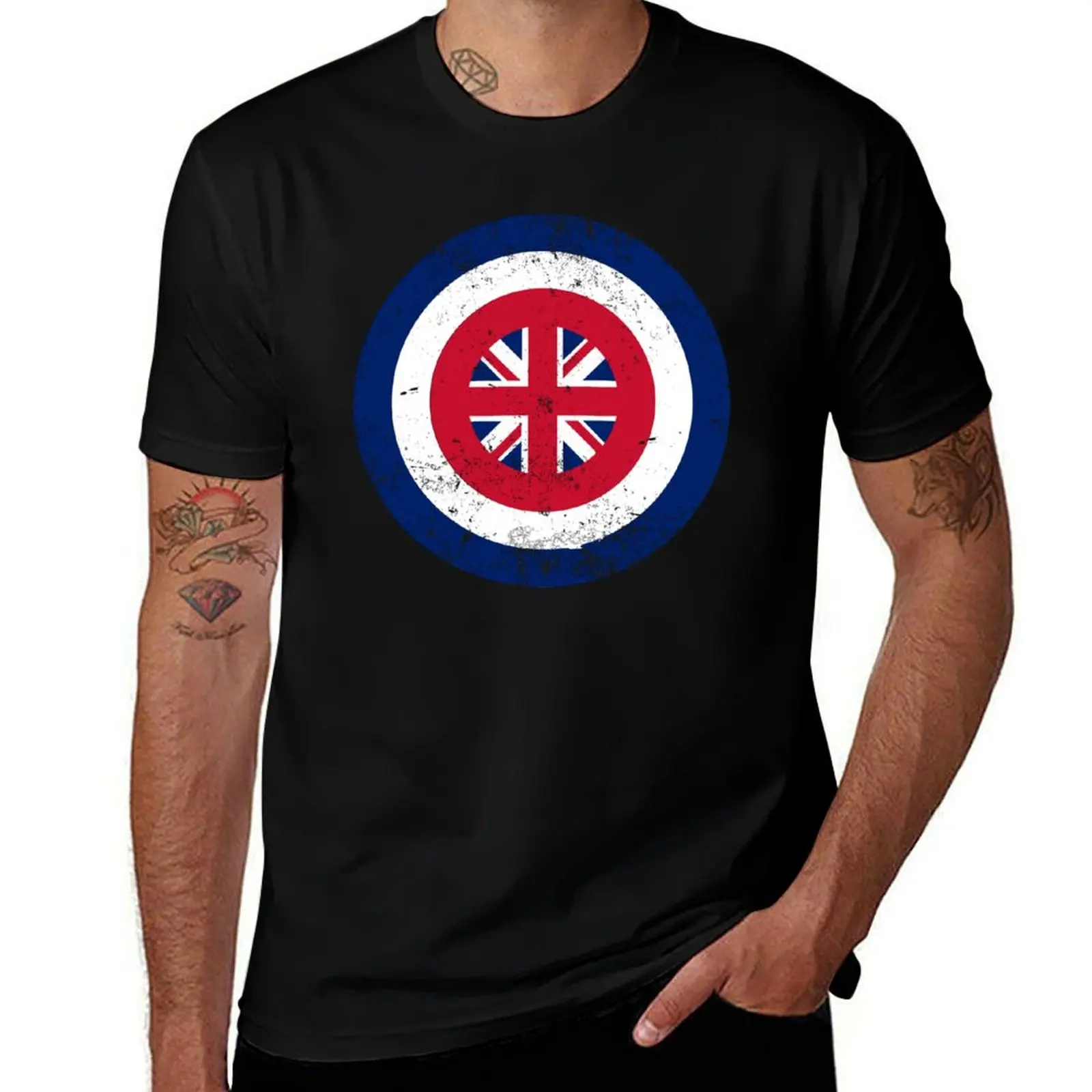 

Distressed British Shield Design - Captain Carter T-Shirt boys animal print man t shirt anime clothes plus size men clothing