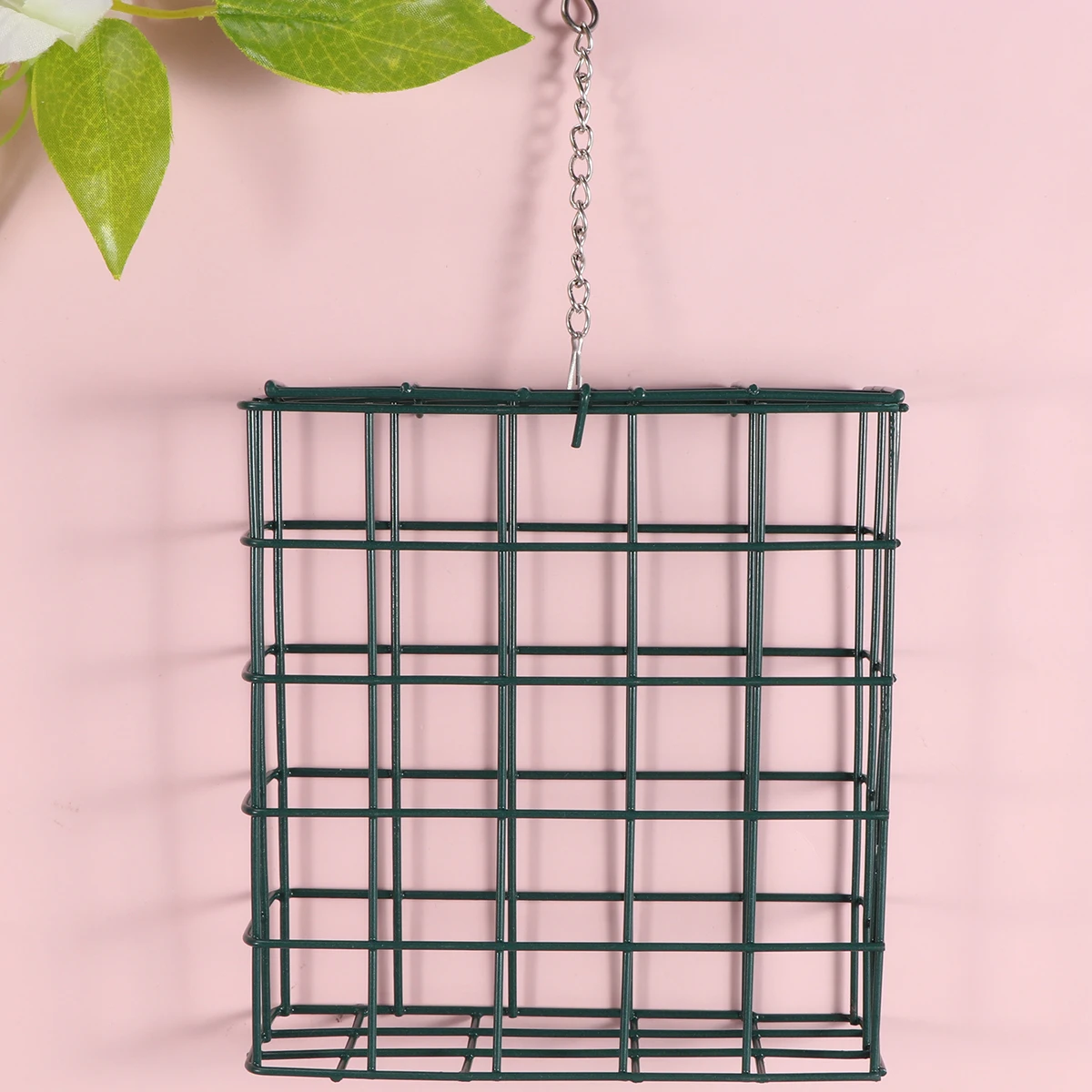 

Bird Feeder Hanging Square Cage Bowls Durable Iron Craft Safe Comfortable Feeding Tool Ornament Balcony Home Decor Pet Supplies