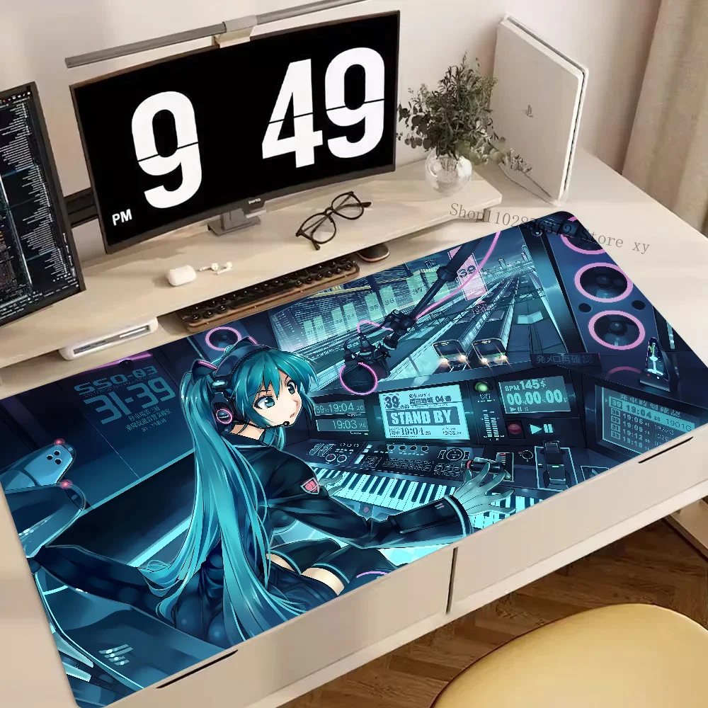 HD Anime Girl H-Hatsune Miku Mousepad Large Gaming Mouse Pad LockEdge Thickened Computer Keyboard Table Desk Mat