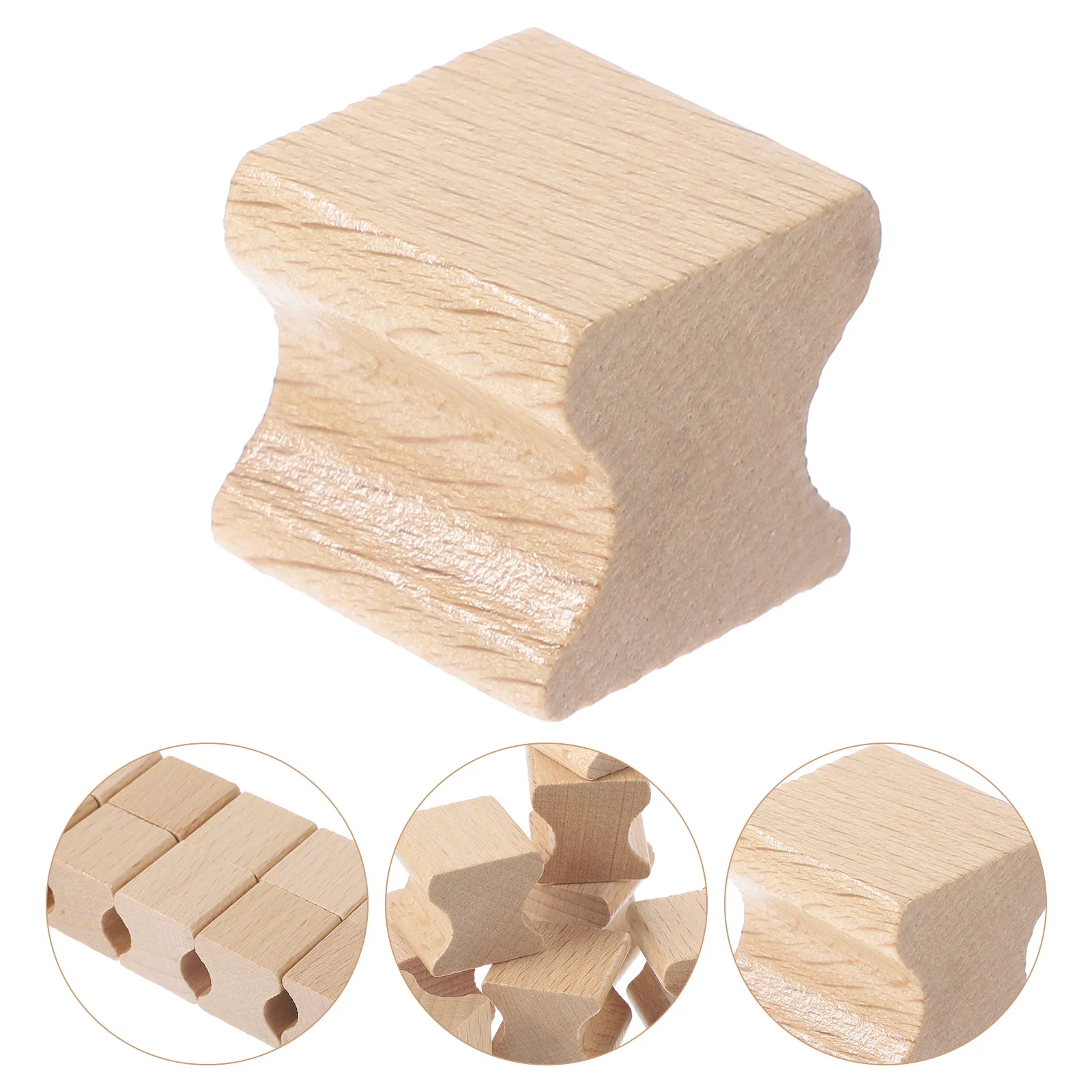 10 Pcs Beech Wood Seal DIY Carving Stamper Blank Ink Supplies Square Wooden Hand Account Child Stamps