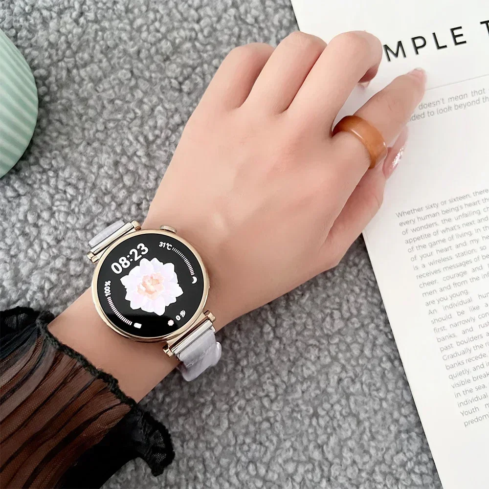 Tali jam tangan Huawei, tali pengikat elastis 18mm 20mm 22mm untuk jam tangan Huawei GT4 GT5 41mm GT3/2 pita wanita untuk Samsung Galaxy 4/5/6/7 40mm 44mm