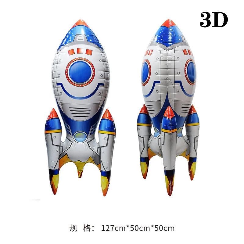 Space Theme  Astronaut Foil Balloon Rocket aircraft Spaceship Galaxy Helium Balloons Birthday Party Decor
