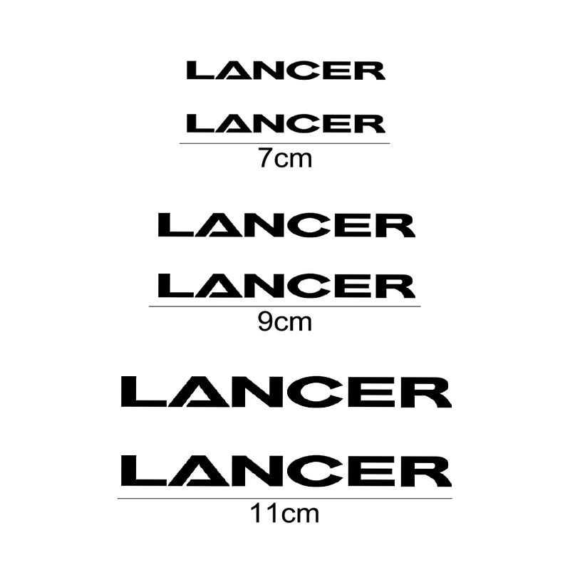 6pcs Waterproof Car Wheel Caliper Stickers Decals for Mitsubishi Lancer Logo Ralliart ASX EVO Montero Lancer Pajero Galant