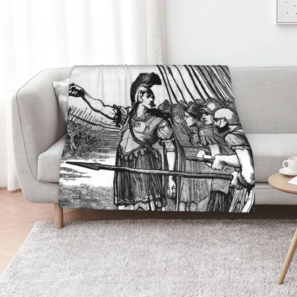 Pelopidas at the battle of Leuktra Ancient Greece Throw Blanket decorative Bed covers Cute Cute Plaid Blankets