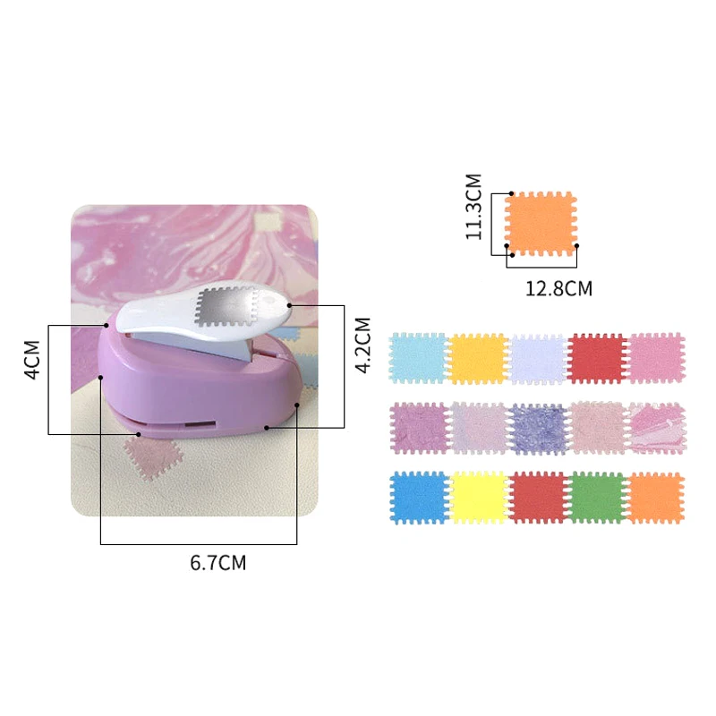 Fromthenon Stamp Making DIY Craft Embosser Puncher Postage Stamp Photo Decoration Craft Paper Punch Tool Stationery Supplies