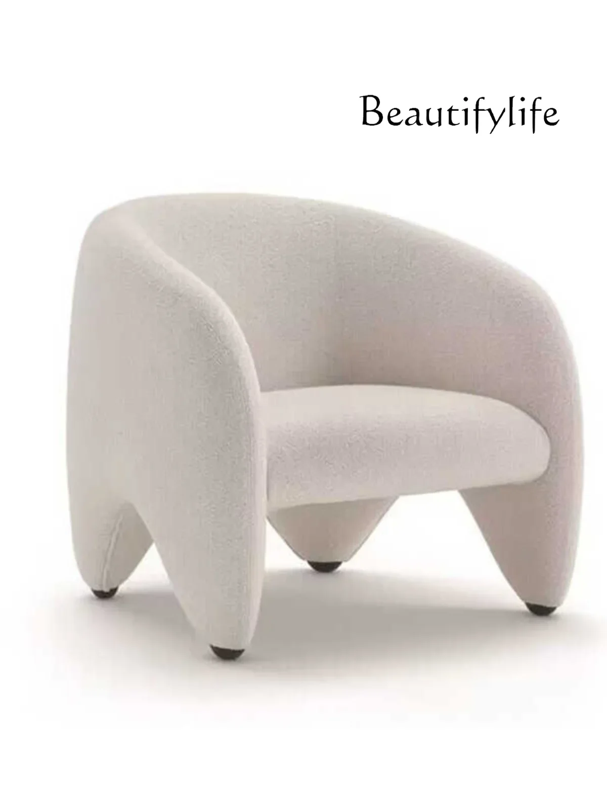 

Nordic modern simple small apartment single sofa chair cream style designer armrest casual negotiation chair