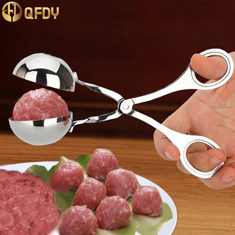 Stainless steel meatball making artifact dumplings kitchen Rice and vegetable roll fish ball kneading meatball mold household