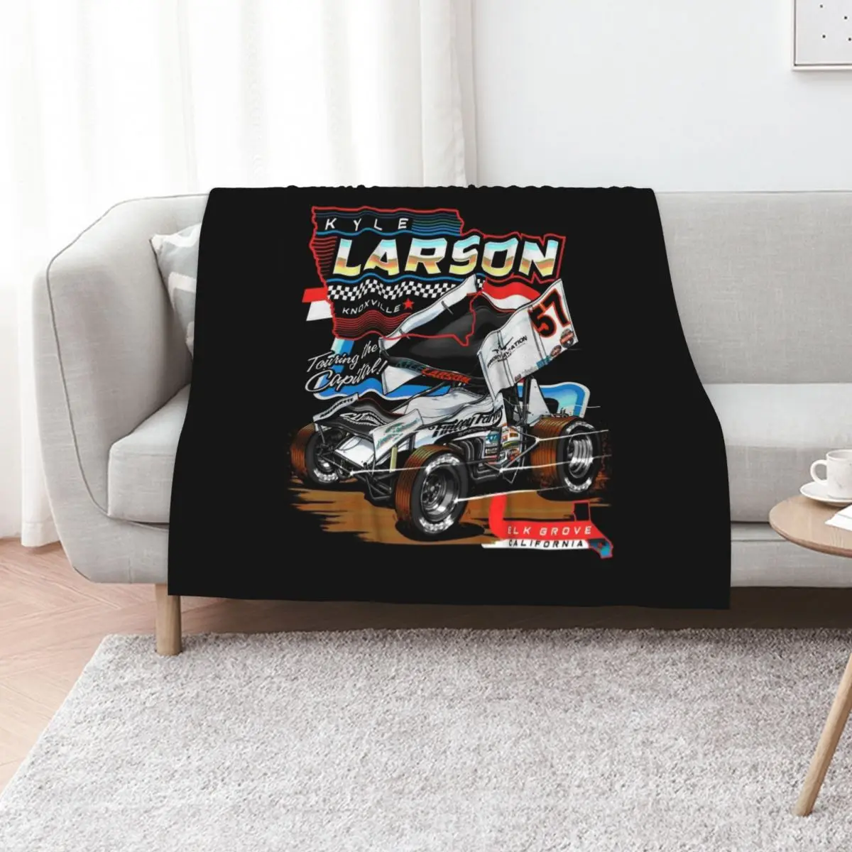 

KYLE LARSON 12, Kyle Larson Throw Blanket Vintage Summer warm for winter Comforter Blankets