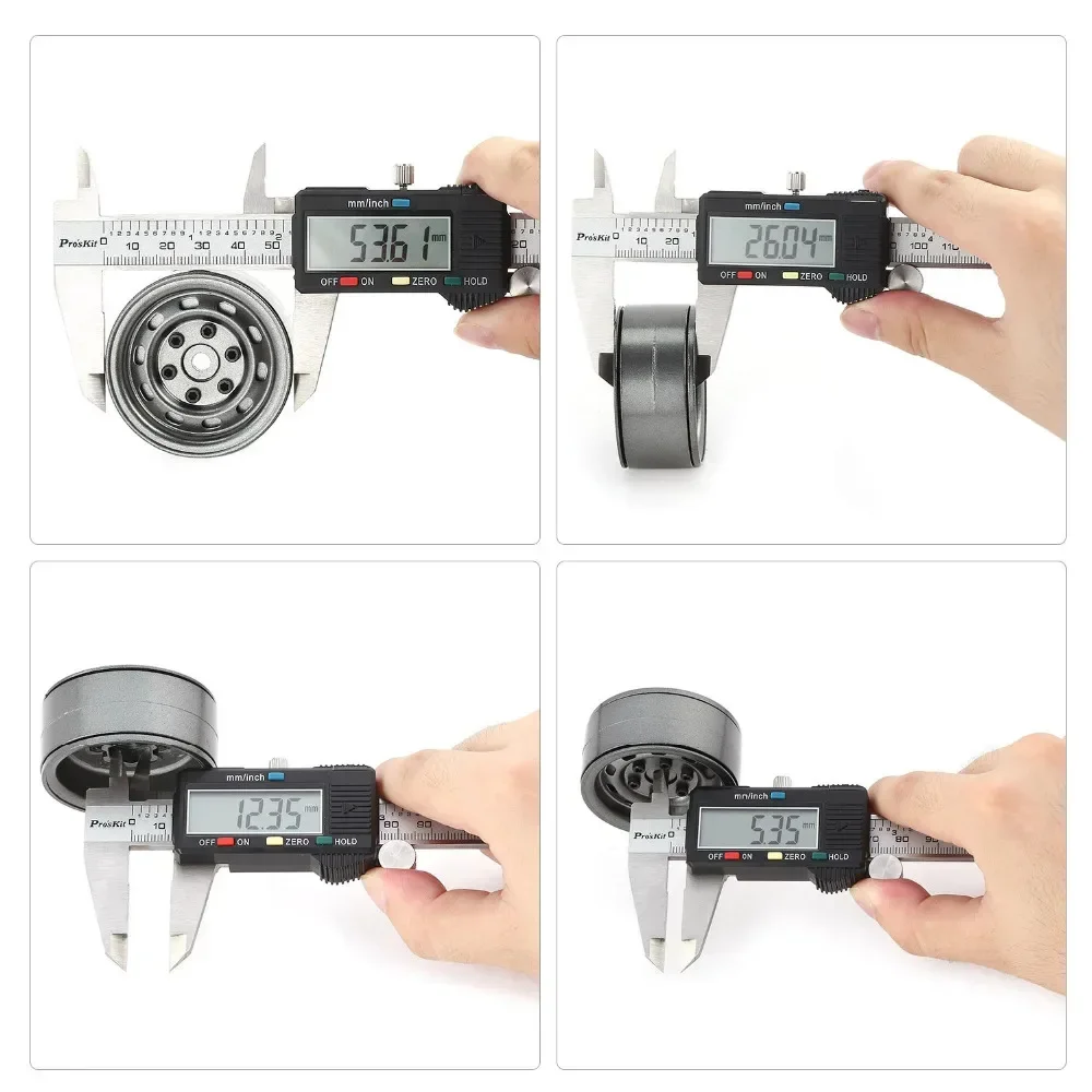 ชุดดุมล้อโลหะขนาด 1.9 นิ้ว 4 ชิ้น สำหรับรถบังคับวิทยุ 1/10 RC Car Crawler Truck Buggy Axial Traxxas SCX10 RC4WD D90 CC01 Rock อุปกรณ์อัพเกรด