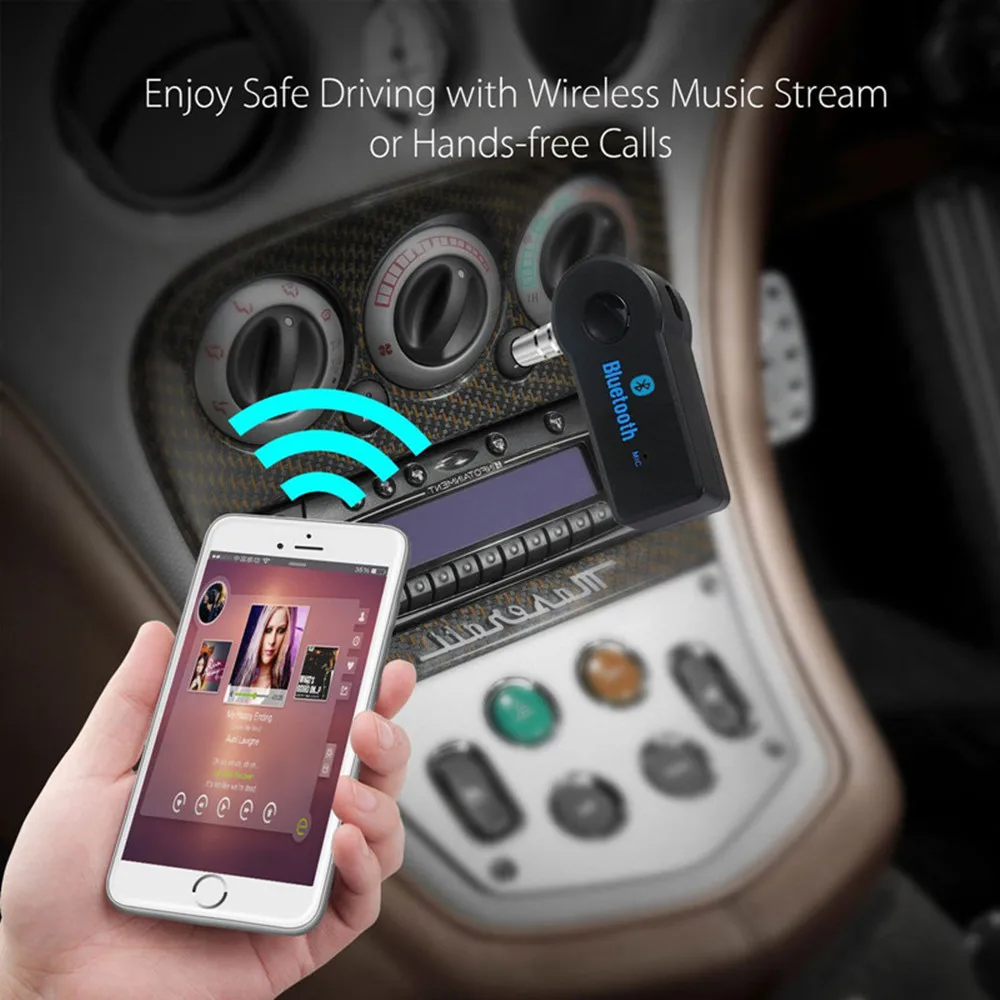 Bezprzewodowy adapter nadawczo-odbiorczy 2 w 1 Bluetooth 5.0 3,5 mm Car Music Audio AUX Samochodowy odbiornik Bluetooth Adapter Bluetooth na PC