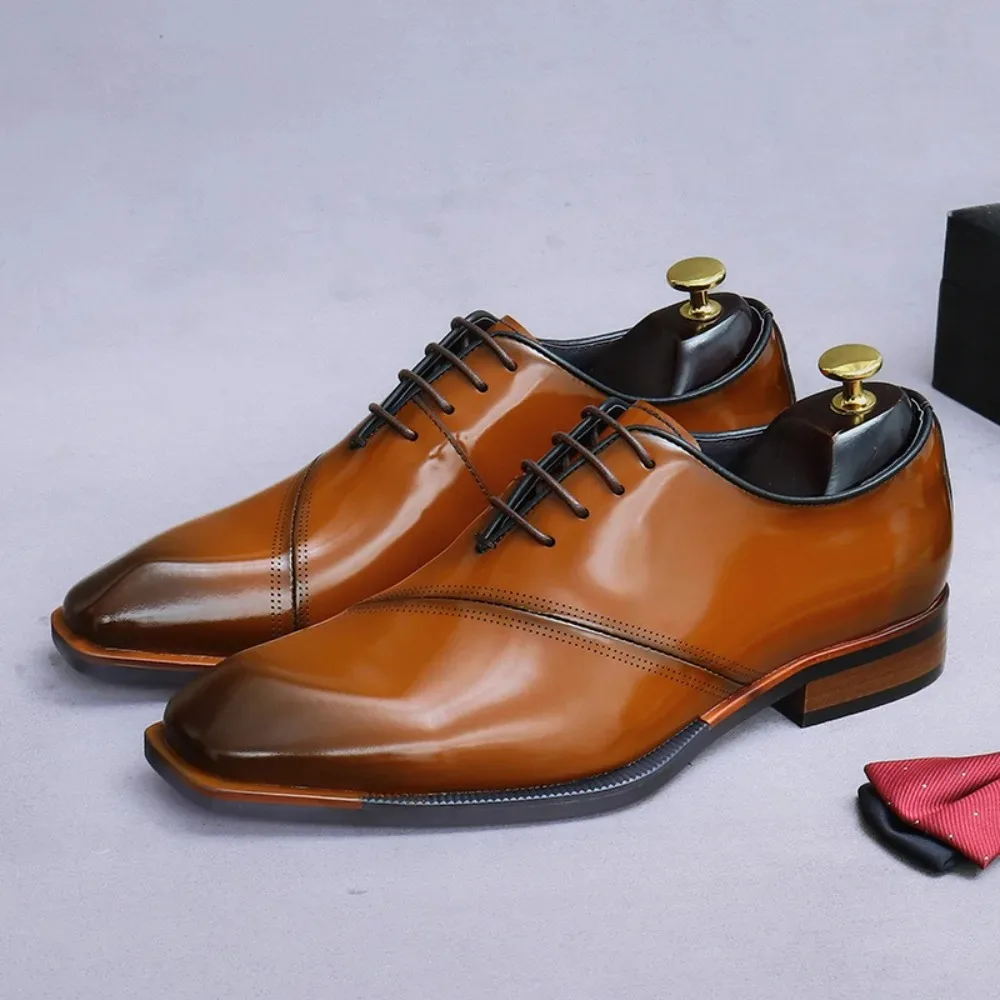 

Men's British-Style Genuine Cowhide Dress Shoes | Versatile Trendy, Ideal for Suit Pairing, Groom & Business Occasions