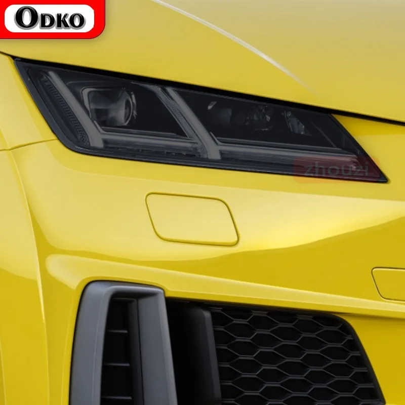 

For Audi TT TTS TTRS MK3 2015-On 2 Pcs Car Headlight Tint Black Protective Film Protection Transparent TPU Sticker Accessories