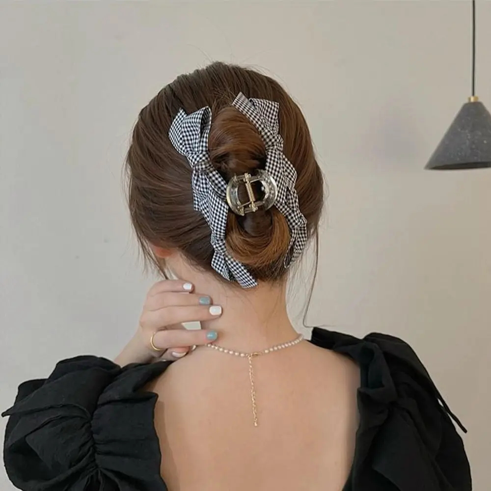 

Cloth Autumn Winter Headwear All-match Girls Plastic Grasp Clip Bow Hair Claw Korean Style Hair Clip Female Hair Accessories
