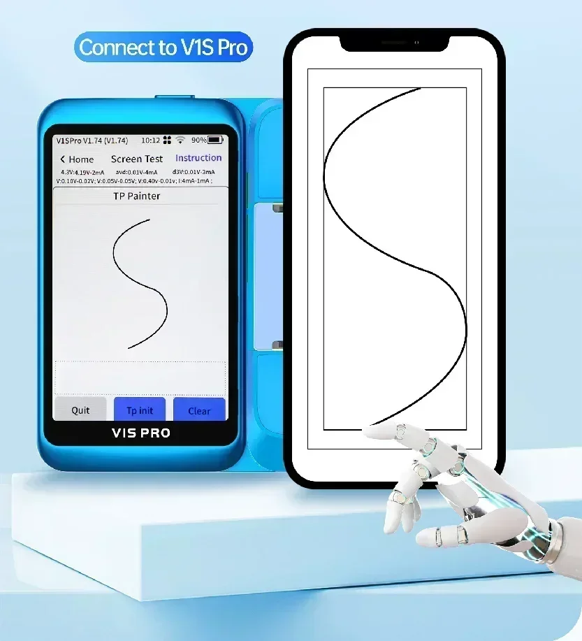 JC JCID V1S PRO MV01 Screen Testing Module For iPhone X 11 12 13 14 15 Pro Max Plus MINI Display touch full function test module